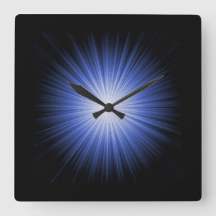 Reloj de pared azul Starburst