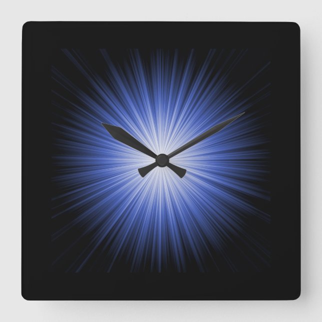 Reloj de pared azul Starburst (Anverso)