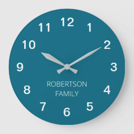 Reloj de pared azul turquesa Minimalista personali