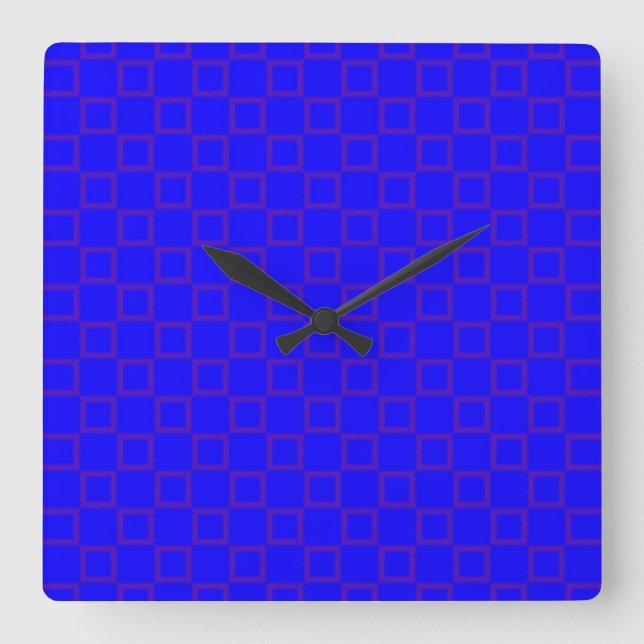 Reloj de pared azul y púrpura clásico (Anverso)