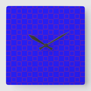 Reloj de pared azul y púrpura clásico