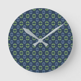 Reloj De Pared Azul Y Verde
