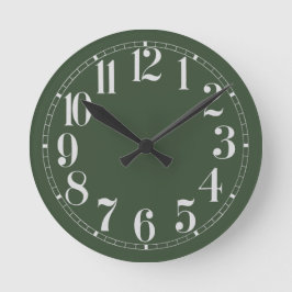 Reloj de pared azul y verde oscuro