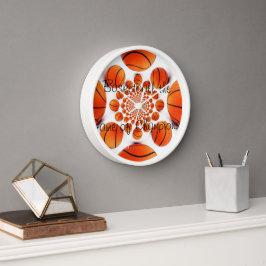 Reloj De Pared Balón de baloncesto redondo