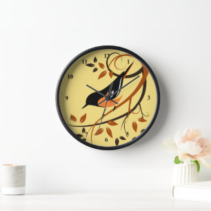 Reloj De Pared Baltimore Oriole Bird Clocks
