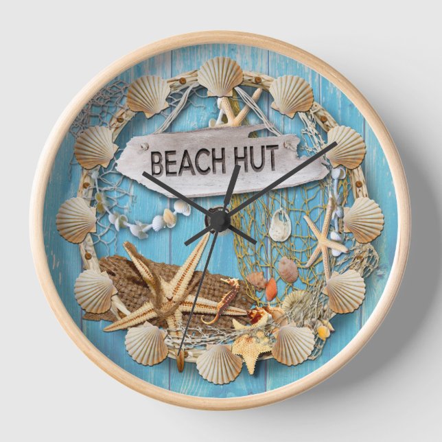 Reloj De Pared Beach Hut (Anverso)