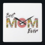 Reloj de pared best mom<br><div class="desc">mother day, grandma, wife, girl, girl, wedding, anniversary, birthday graduate, sister, daugther, women, congratulation, celebrations, gift of flower for MOM, girlfriend, gift of love, </div>