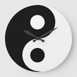 Reloj de pared blanco de Yin Yang