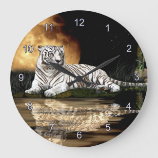 Reloj de pared blanco del Animal-Amante del gato