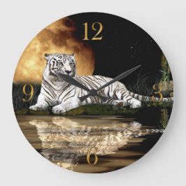 Reloj de pared blanco del Animal-Amante del gato