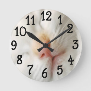 Reloj de pared blanco del diseño de la cara del