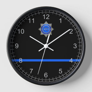 Reloj De Pared Blue Line fino