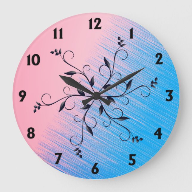 Reloj de pared Blue on Pink Horizon (Anverso)