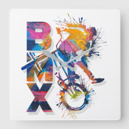 Reloj de pared Bmx colorido