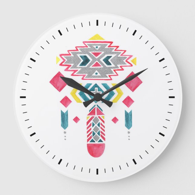 Reloj de pared Boho Diamonds II (Anverso)