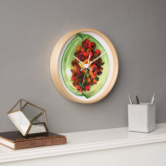 Reloj De Pared Bonito diseño de rosa colorido (Oficina)