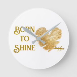 Reloj de pared Born to Shine de Poet Adiela Akoo