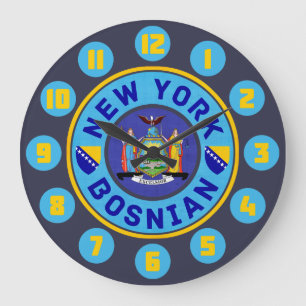 Reloj de pared bosnio-americano de Nueva York