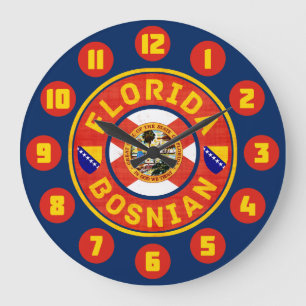 Reloj de pared bosnio-estadounidense en Florida