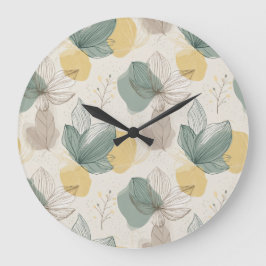 Reloj de pared botánico de primavera suave