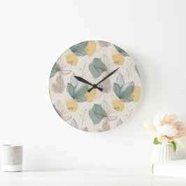 Reloj de pared botánico de primavera suave