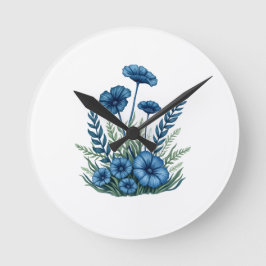 Reloj de pared botánico | Decoración floral para e