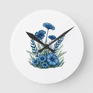 Reloj de pared botánico Decoración floral para e