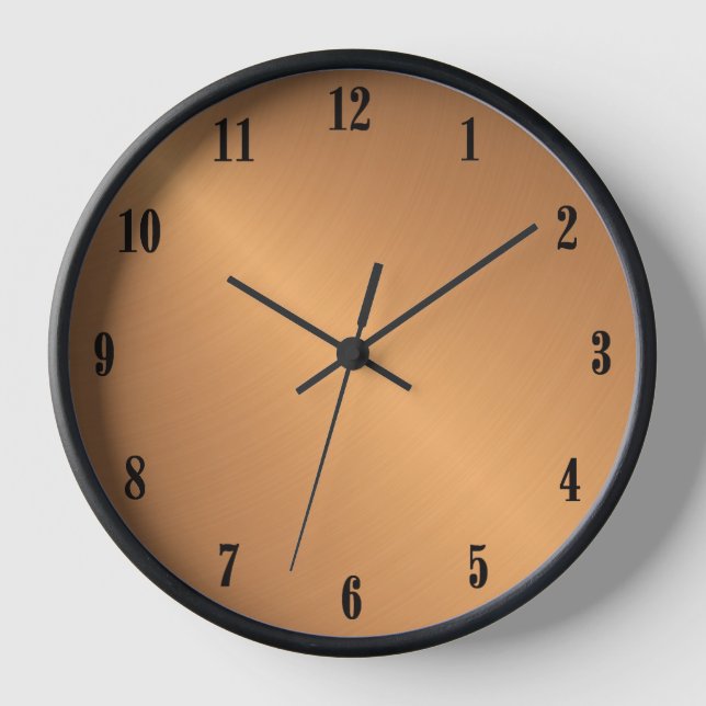 Reloj De Pared Brillo de cobre (Anverso)