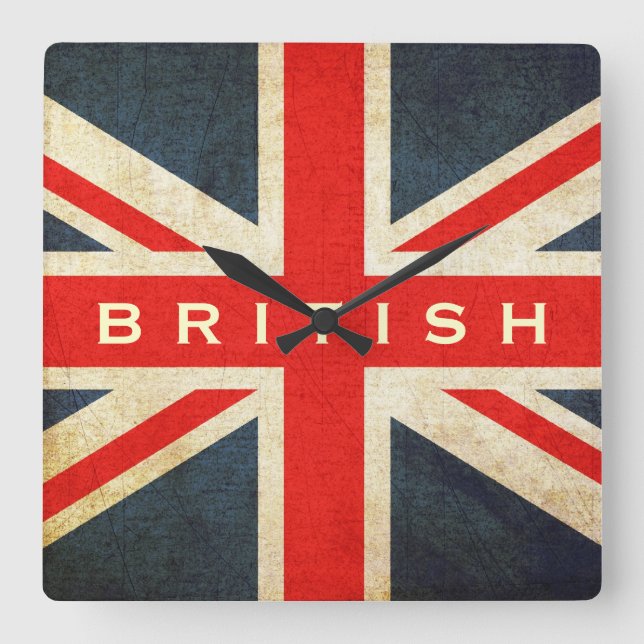 Reloj de pared británico de la MOD de Union Jack (Anverso)