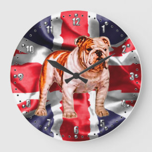 Reloj de pared británico del bulldog