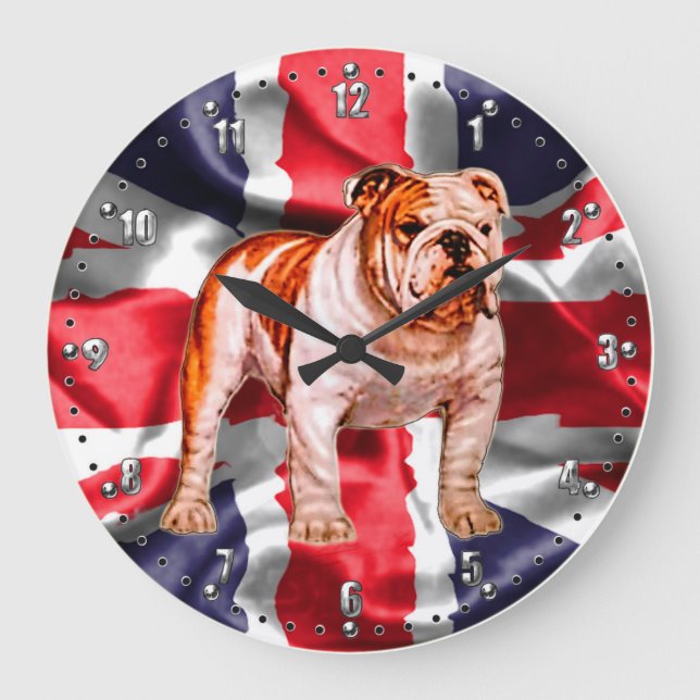 Reloj de pared británico del bulldog (Anverso)