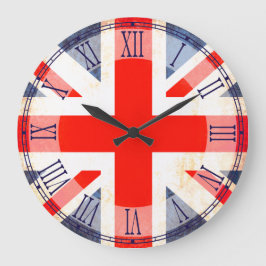 Reloj de pared británico patriótico del número