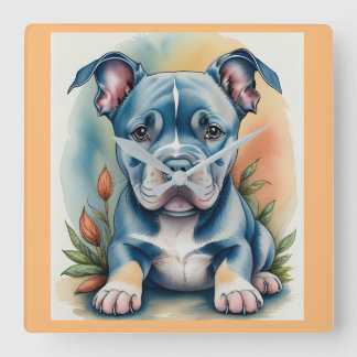 Reloj de pared bullie cachorro crayón look