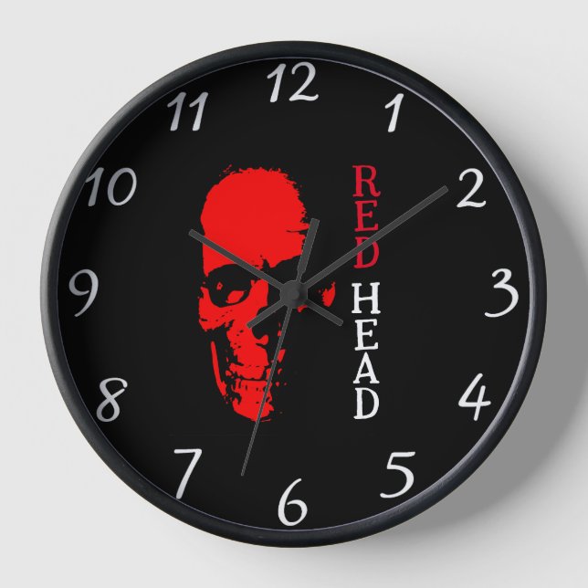 Reloj de pared cabeza roja (Anverso)