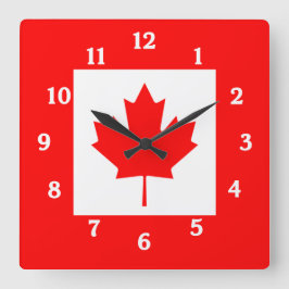 Reloj de pared canadiense de la bandera