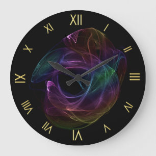 Reloj de pared caótico del arco iris