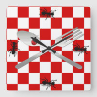Reloj de pared caprichoso de la cocina de la