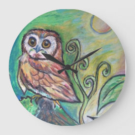 Reloj de pared caprichoso del búho