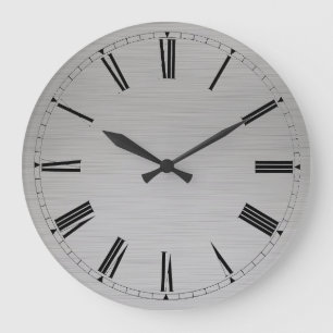 Reloj de pared - Cara moderna de metal con números