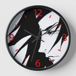 Reloj De Pared Carácter de Manga con el pelo soplado viento