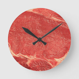 reloj de pared, carne, carne