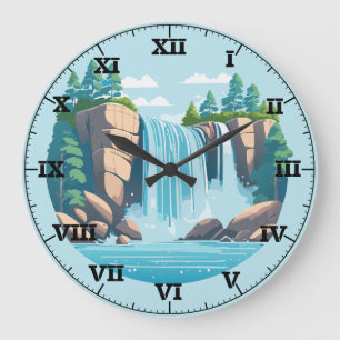 Reloj de pared cascada en las Montañas Rocosas