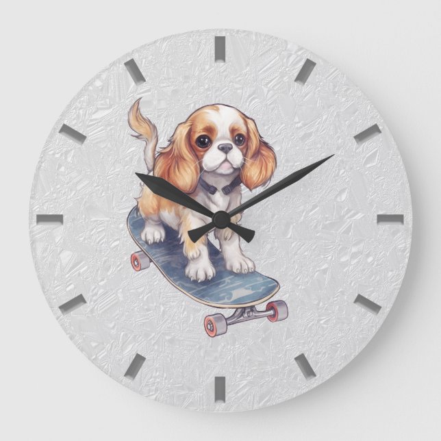 Reloj de pared Cavalier King Charles Spaniel (Anverso)