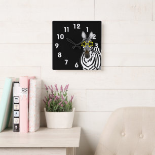Reloj de pared cebra