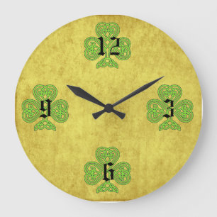 Reloj de pared Celtic Shamrocks