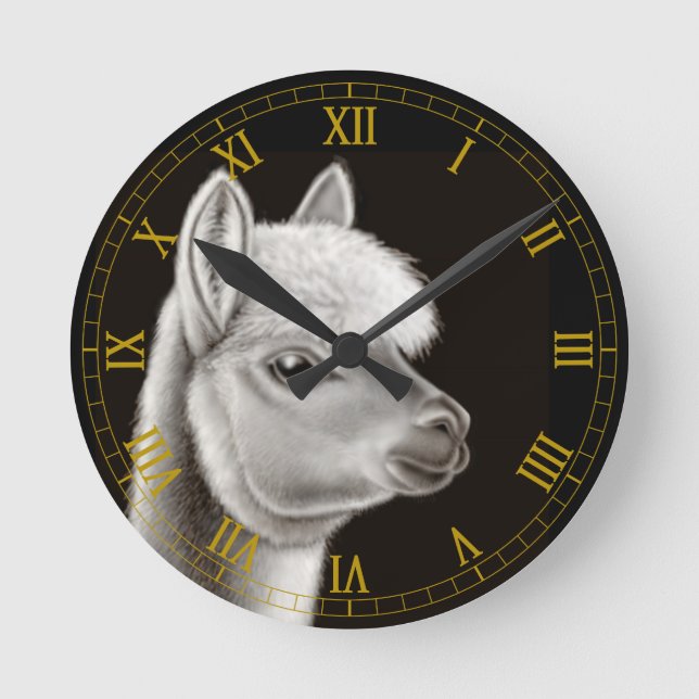 Reloj de pared centroamericano de la alpaca (Anverso)