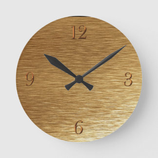 Reloj de pared cepillado de la Metal-mirada del