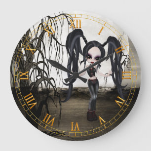 Reloj de pared Chica de gótico