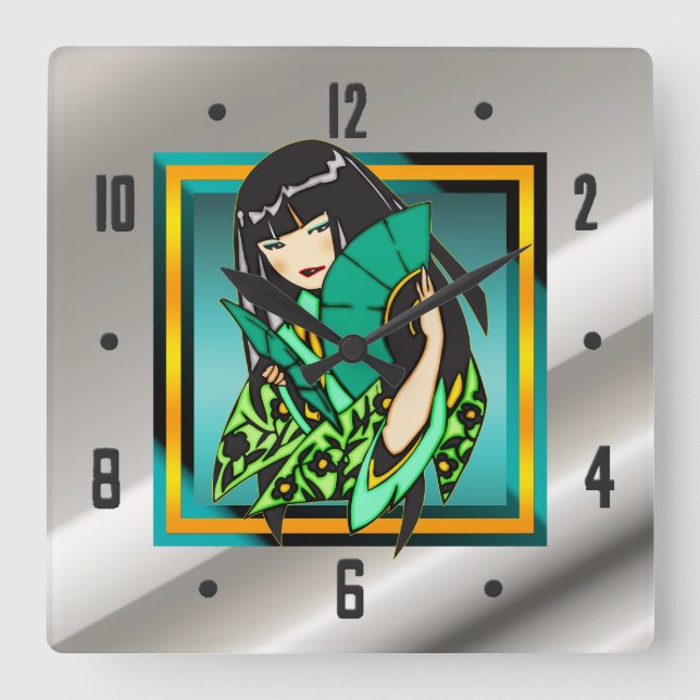 Reloj de pared Chica de Personalizado de anime asi (Anverso)