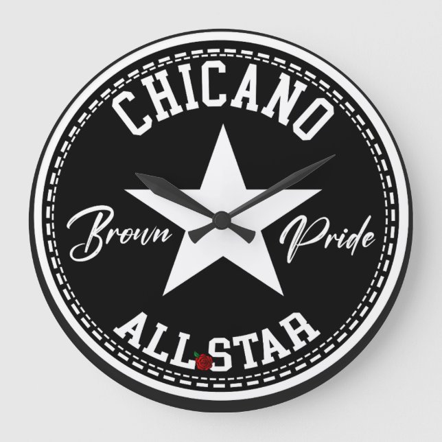 Reloj de pared Chicano Brown Pride (Anverso)